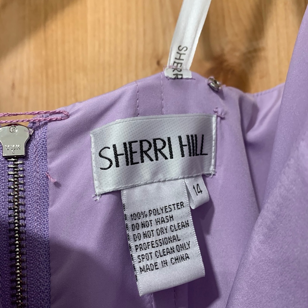 Sherri Hill Lilac Floral Ball Gown 52581 - Picture 8 of 13